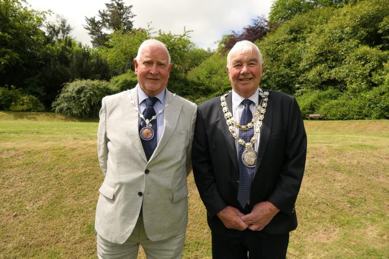 A photo of new vice chairman Cllr Guy Pannell and new chairman Cllr Bernard Taylor.