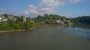 An aerial view of Stoke Gabriel, Devon